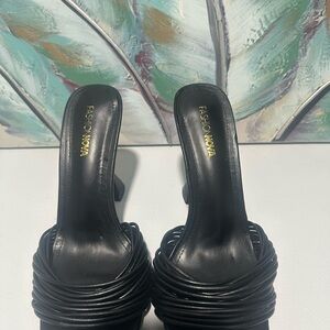 Fashion Nova Black Strappy Heels